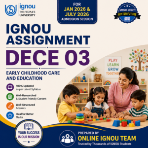 DECE 03 | Solved Assignment in English | Jan 2026 and Jul 2026 Admission Session
